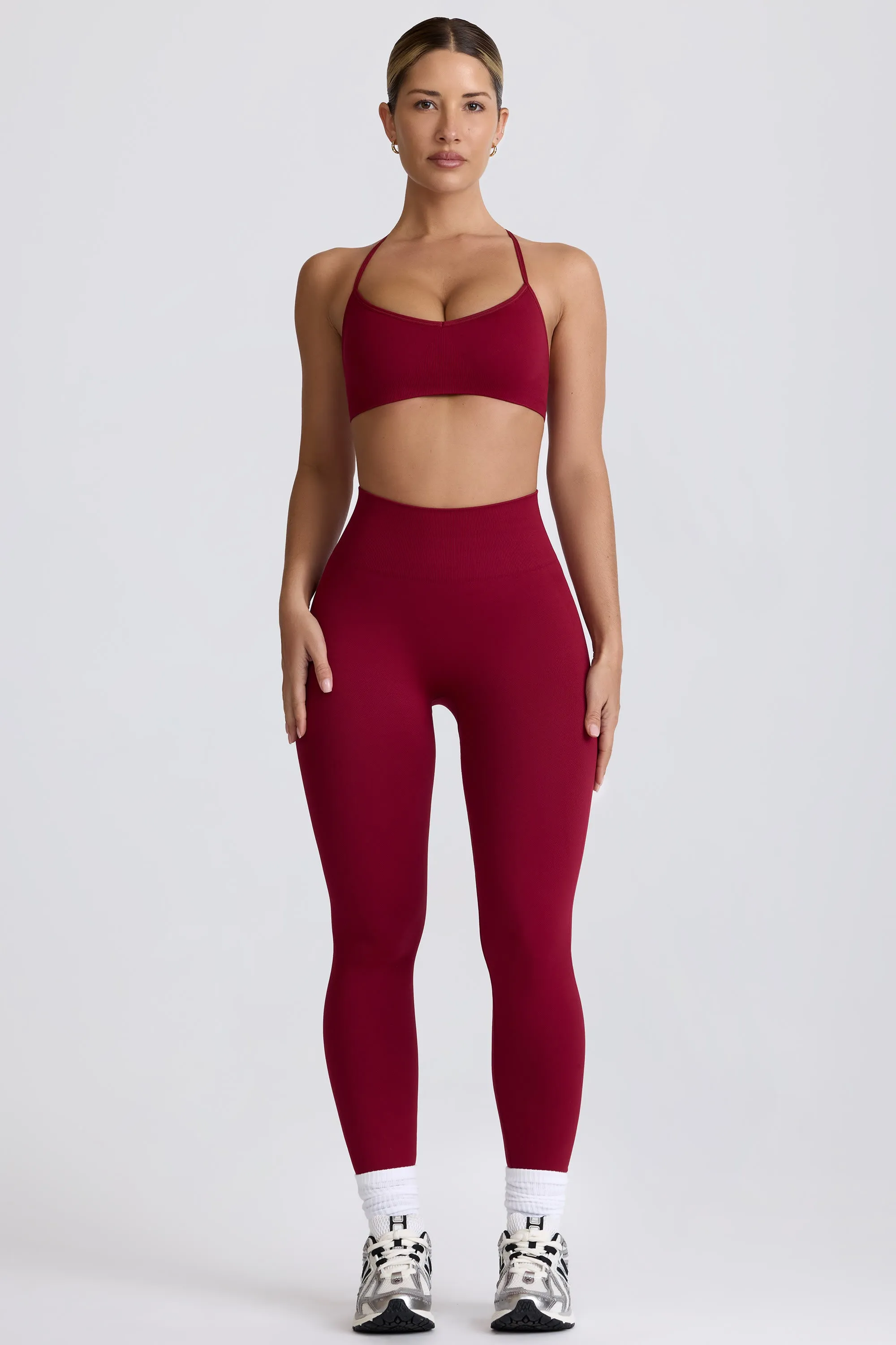 Super Sculpt Seamless High-Waist Leggings in Burgundy