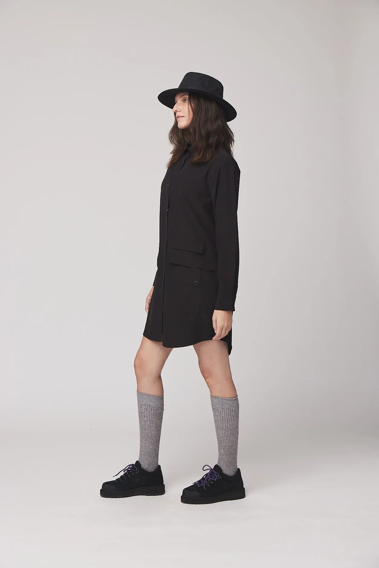 Tech Slk Shirt Dress