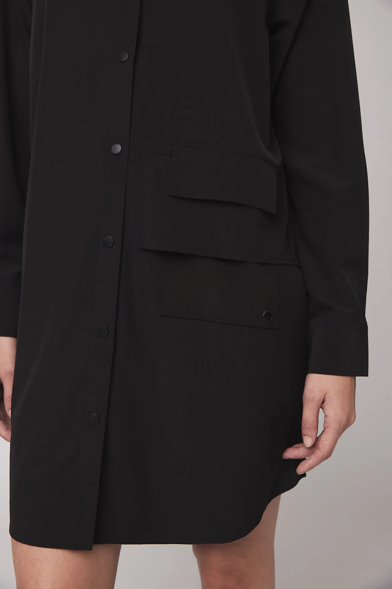 Tech Slk Shirt Dress