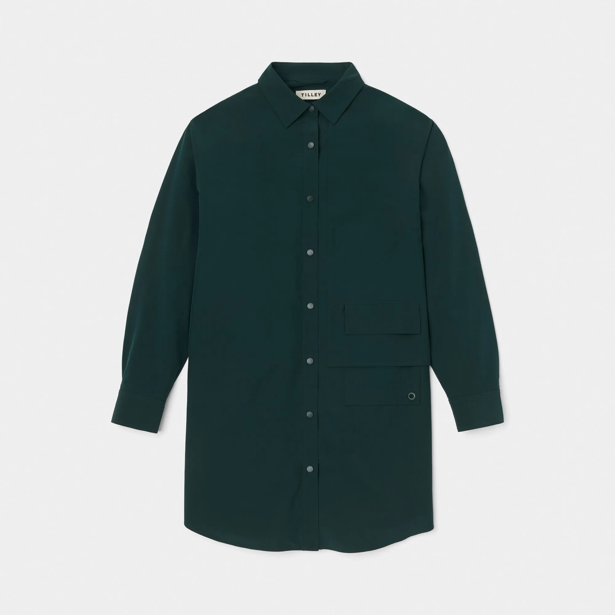 Tech Slk Shirt Dress