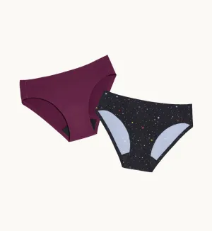 Teen Light Leakproof No-Show Bikini 2-Pack