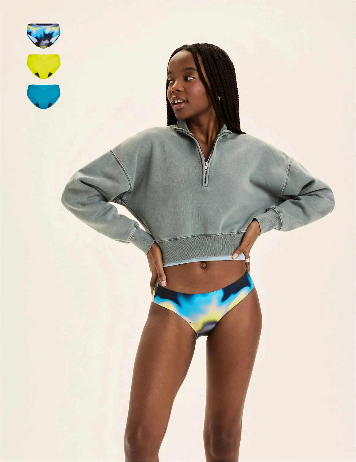 Teen Light Leakproof No-Show Bikini 3-Pack