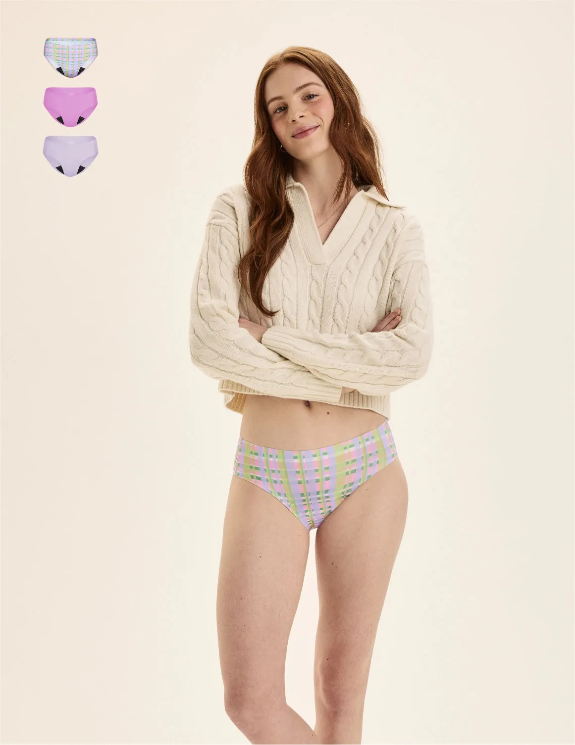 Teen Super Leakproof® No-Show Bikini 3-Pack