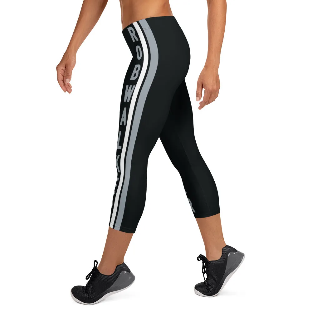 The Nellie Pinstripe  Capri Leggings