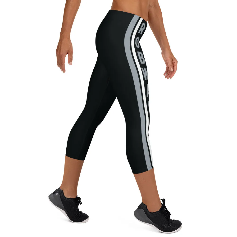 The Nellie Pinstripe  Capri Leggings