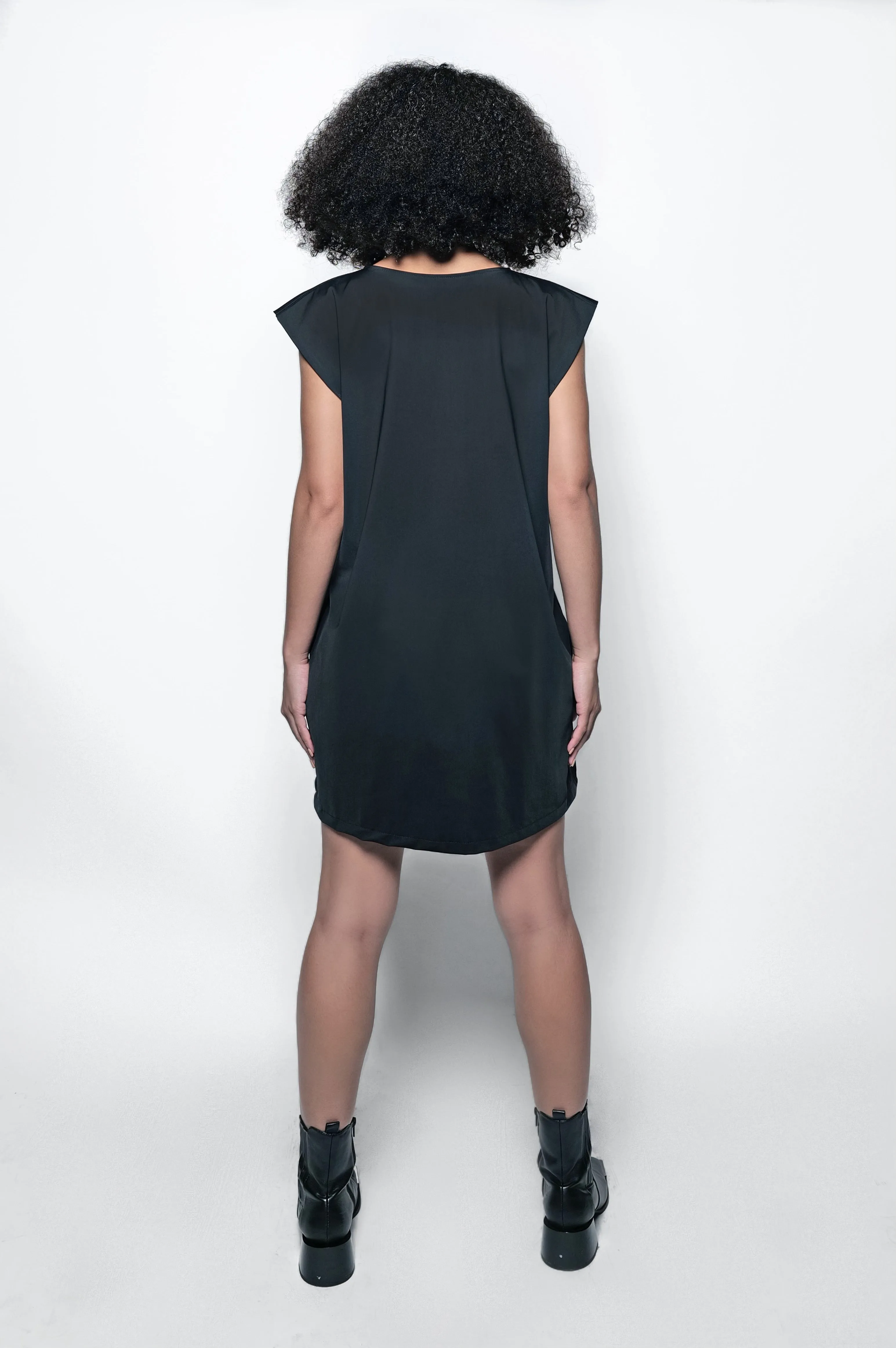 The V Mini Dress in Black