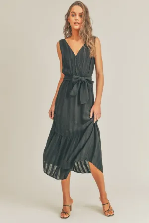Tie Waist Dress  - Midi length
