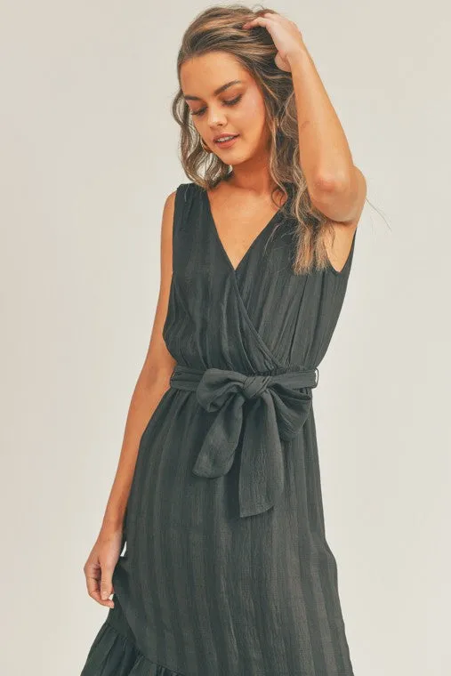 Tie Waist Dress  - Midi length