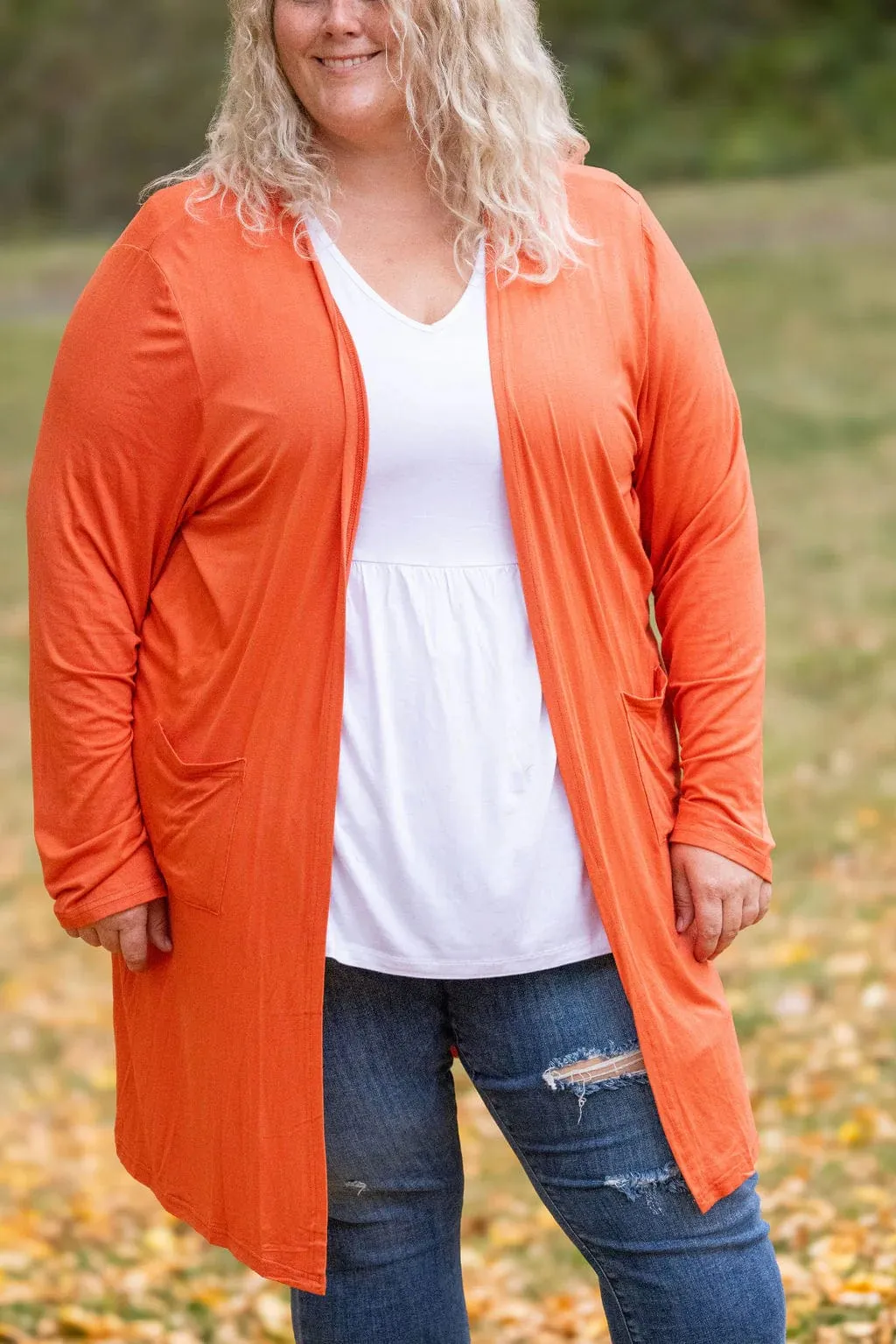 Tinley Luxe Tissue Weight Pocket Cardigan in Solids (9 colors)
