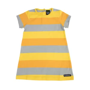 Tropical Multi Stripe Short Sleeve Dress