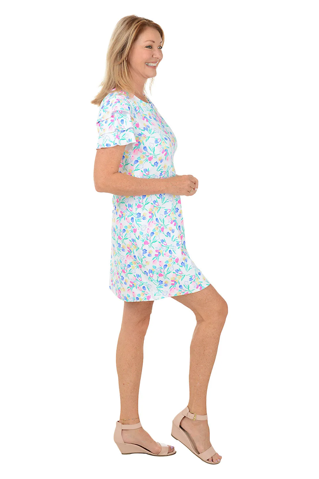 Tulip Bouquet UPF50  Cha Cha Sleeve Dress