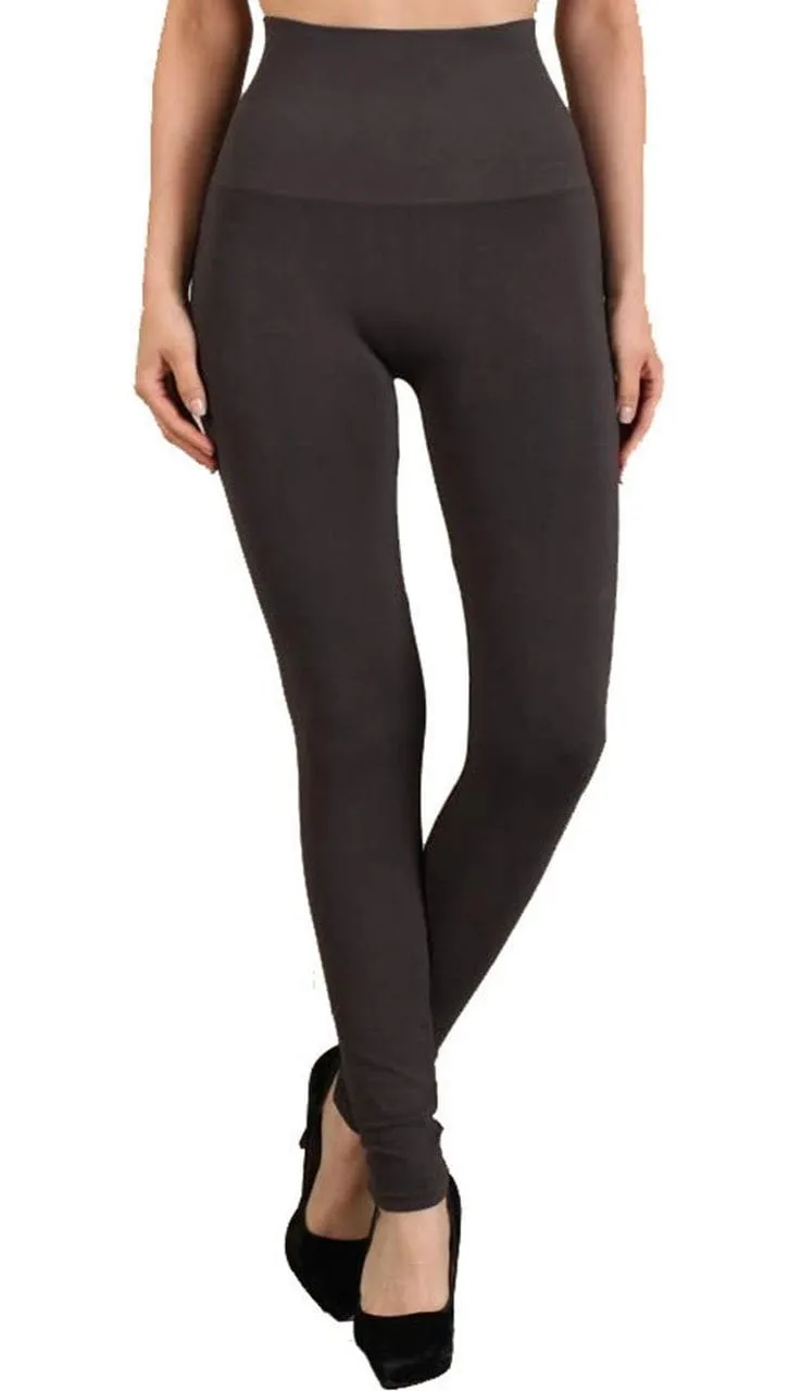 Tummy Tuck High Waist Leggings - Dark Grey