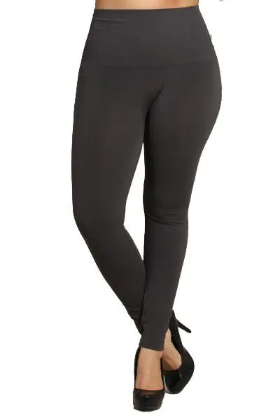 Tummy Tuck High Waist Leggings - Dark Grey