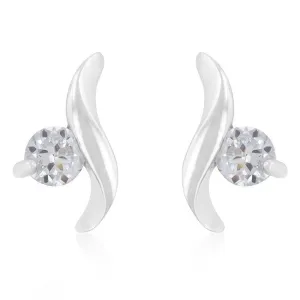 Twisting Solitaire Cubic Zirconia Earrings