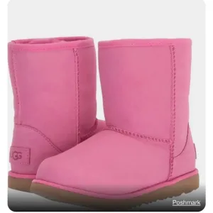 UGGKids Girl's Classic Short II Waterproof Pink Azalea 9 Toddler M
