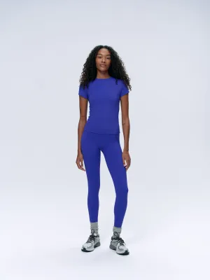 Ultimate Seam Detail Zip Pocket Leggings - Cobalt Blue