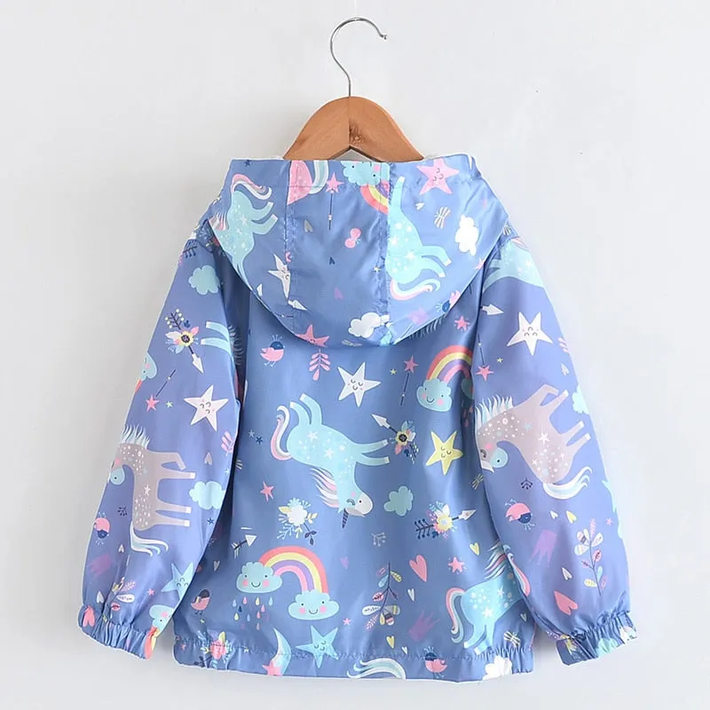 Unicorn Rainbow Spring Jackets For Girls