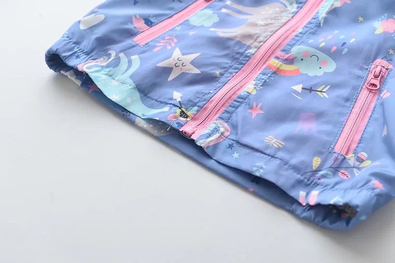 Unicorn Rainbow Spring Jackets For Girls