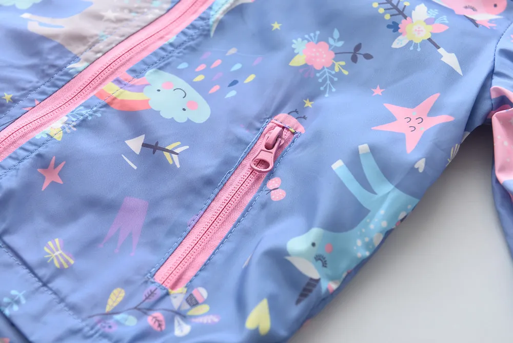 Unicorn Rainbow Spring Jackets For Girls