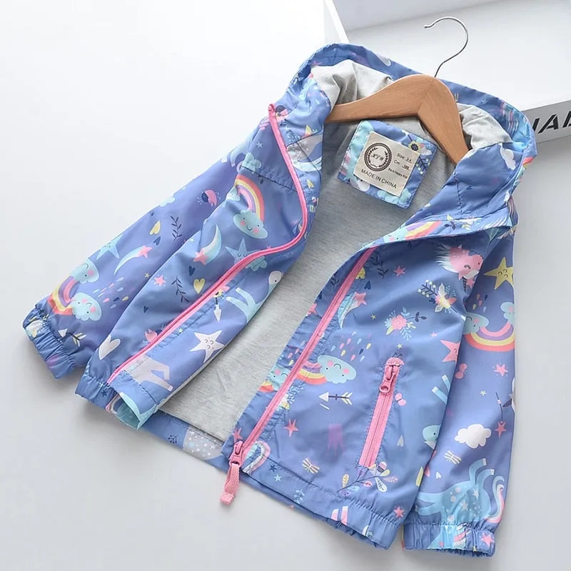 Unicorn Rainbow Spring Jackets For Girls