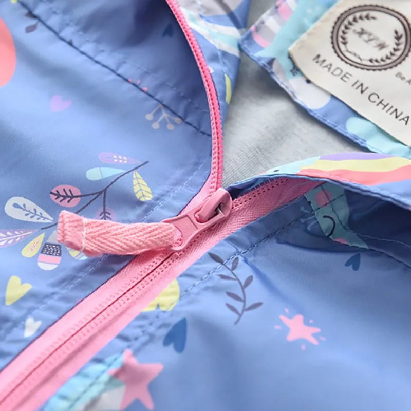 Unicorn Rainbow Spring Jackets For Girls