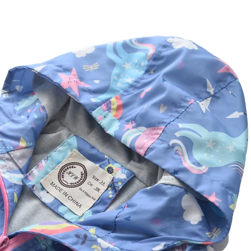 Unicorn Rainbow Spring Jackets For Girls