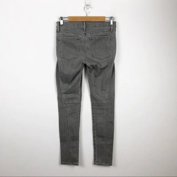 Vince Seamed Skinny Mid-Rise Grey Denim Jegging 27
