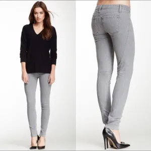 Vince Seamed Skinny Mid-Rise Grey Denim Jegging 27