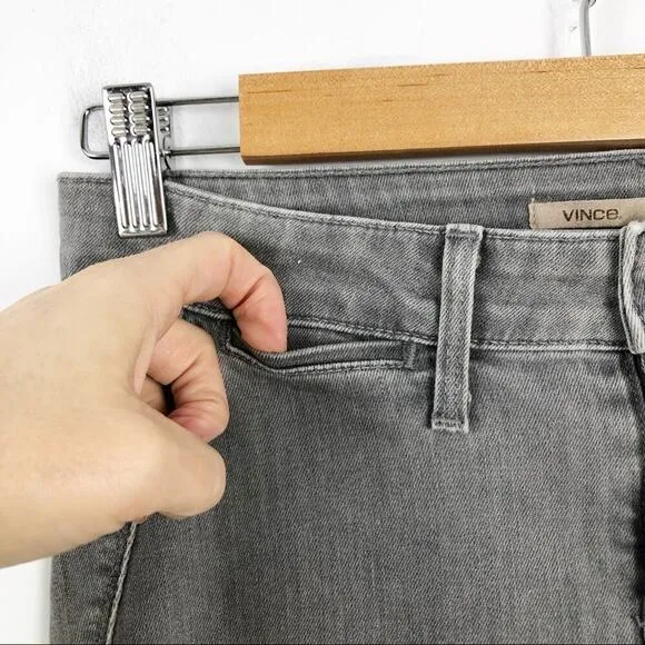 Vince Seamed Skinny Mid-Rise Grey Denim Jegging 27