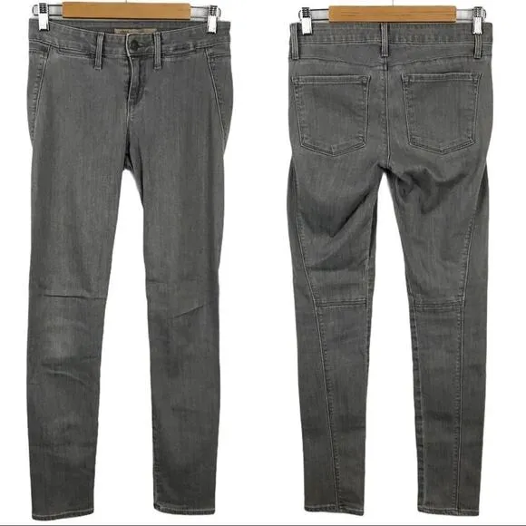 Vince Seamed Skinny Mid-Rise Grey Denim Jegging 27