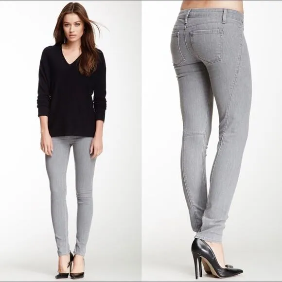 Vince Seamed Skinny Mid-Rise Grey Denim Jegging 27