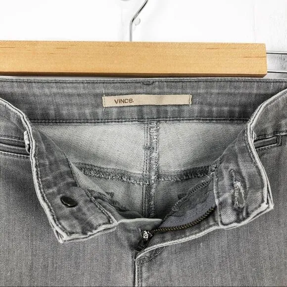 Vince Seamed Skinny Mid-Rise Grey Denim Jegging 27