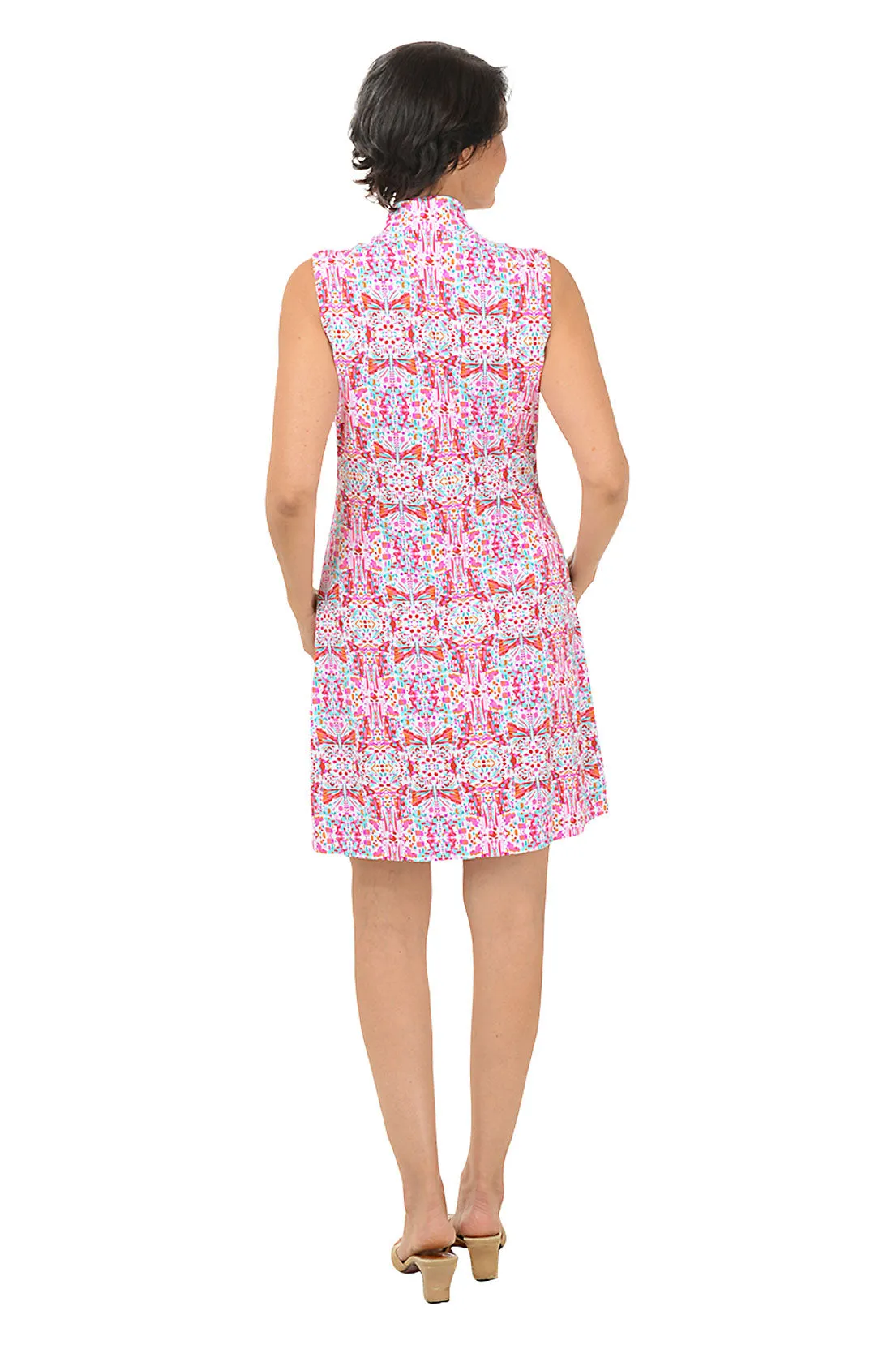 Watermelon Ridley Aztec UPF50  Sleeveless Dress