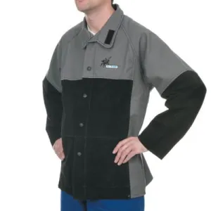 Weldas® Welding Jacket, 3X-Large, Flame Retardant Cotton, 38-4350XXXL