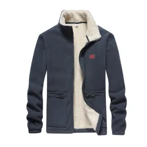 West Louis™ Autumn Stand Collar Windproof Fleece Jacket