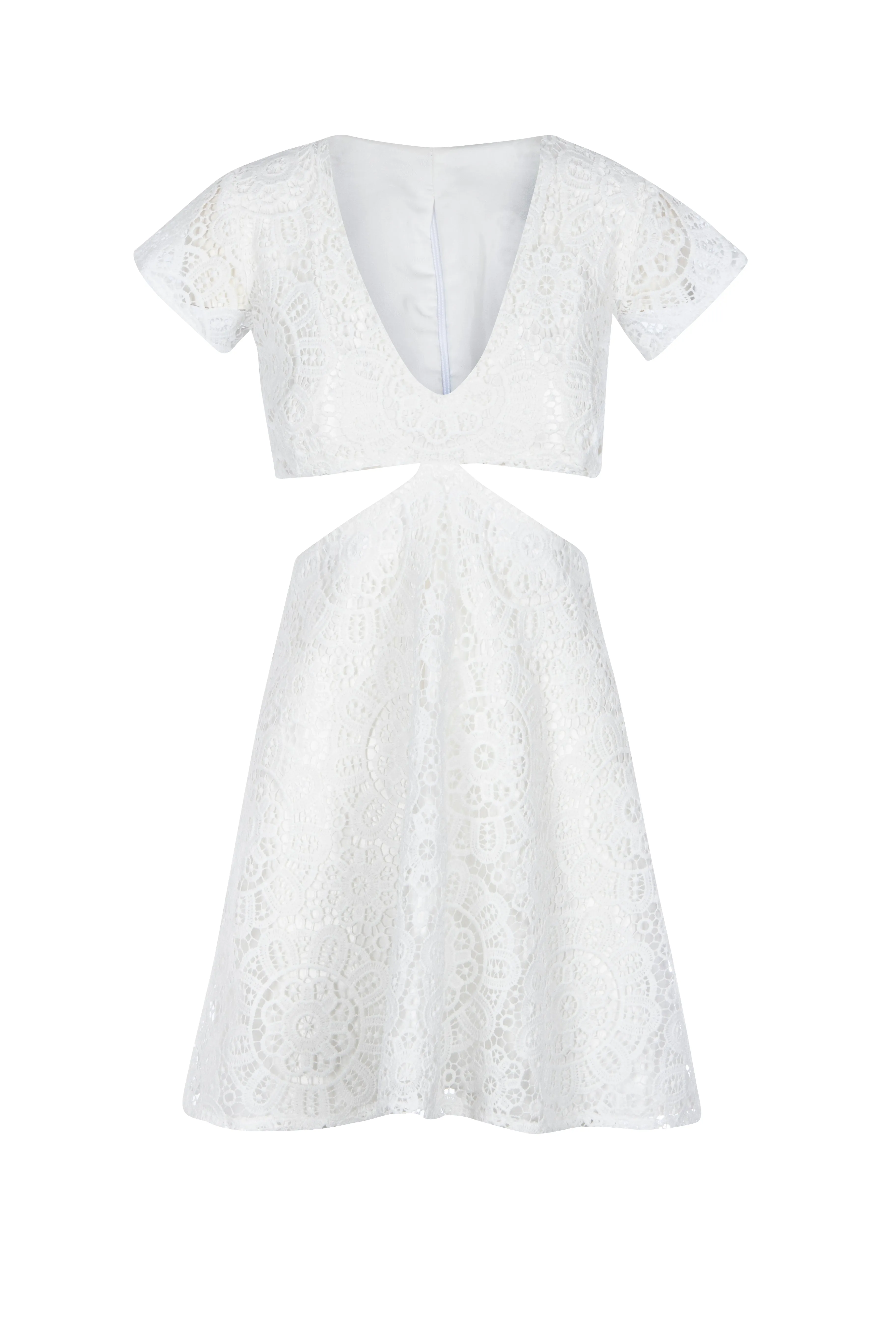 White Lace  - Mini Calypso Dress