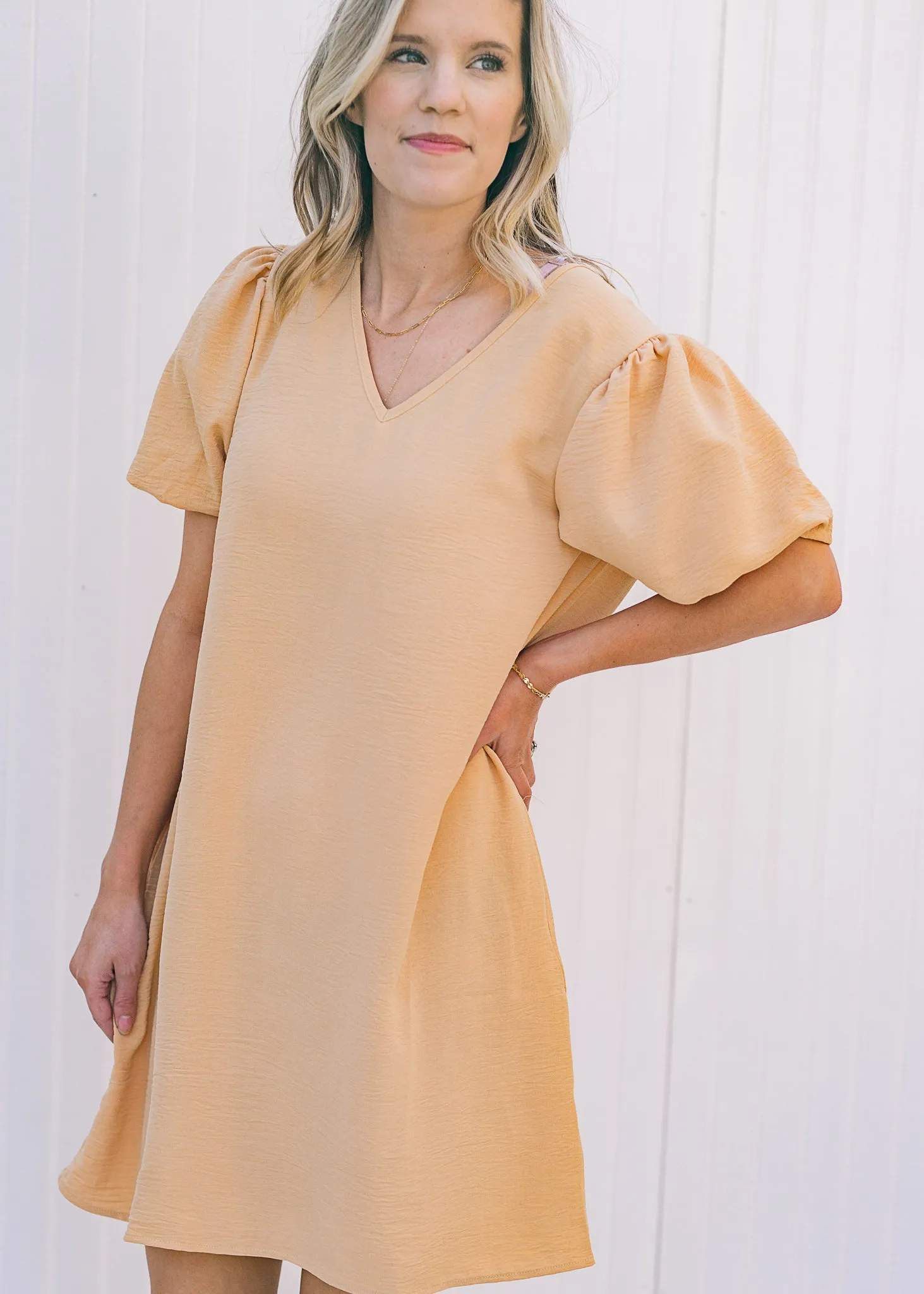X Sandy Bubble Sleeve Dress