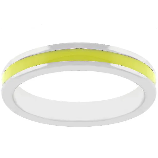 Yellow Enamel Eternity Ring