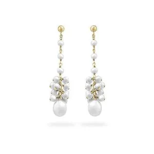 Yellow Gold Pearl Drops