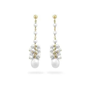 Yellow Gold Pearl Drops